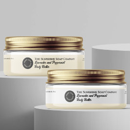 Witte waterdichte cosmetica pot label 0.75 x 7.5