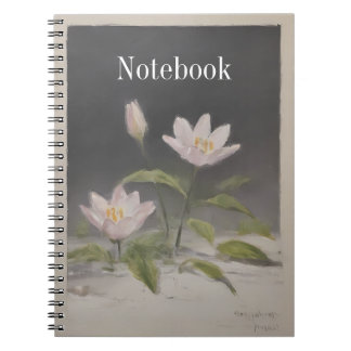 Witte Waterlelie Bloemenspiraal Notitieboek
