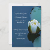 Witte waterlelie in de vijver, natuur fotografie kaart (Achterkant)