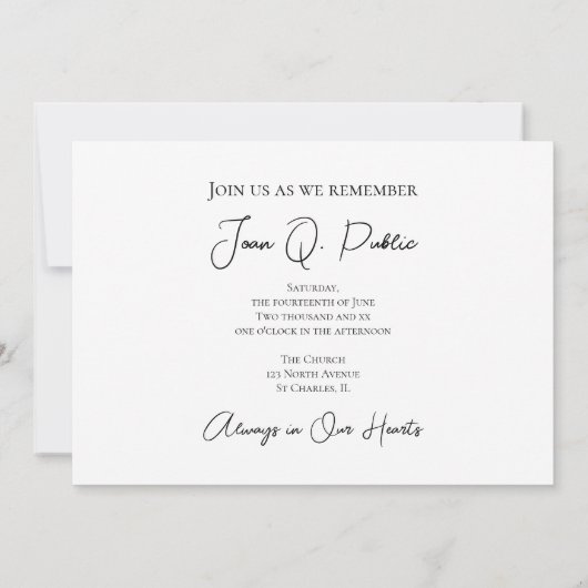 Witte Waterlelie Waterverf Viering van het Leven Kaart (Achterkant)