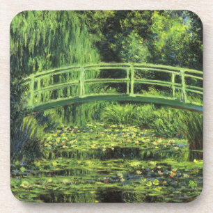 Witte Waterlelies door Claude Monet, Vintage Kunst Onderzetter