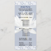 Witte Waterlelies in Zonneschijn Trouwprogramma Programma (Achterkant)