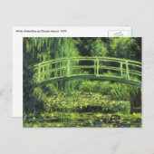 Witte waterlionen van Claude Monet,  kunst Briefkaart (Voorkant / Achterkant)