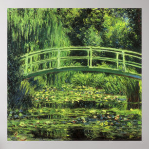 Witte waterlionen van Claude Monet,  kunst Poster