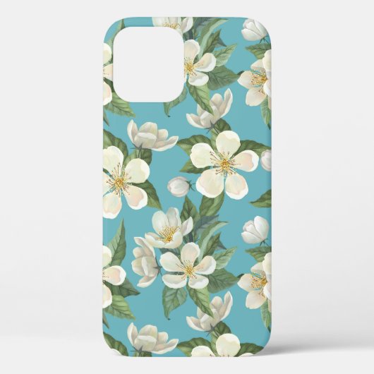 Witte Waterverf bloeit groene bladeren Case-Mate iPhone Case (Achterkant)