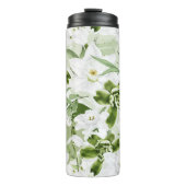 Witte Waterverf Bloemen 2 Thermosbeker (Voorkant)