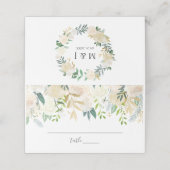 Witte Waterverf bloemenbruiloft (Buitenkant ongevouwen)