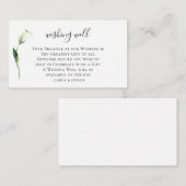 Witte Waterverf bloemenbruiloft die goed wenst Informatiekaartje (Voorkant / Achterkant)