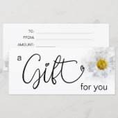 *~* Witte Waterverf Daisy Heart Minimalist Girly (Voorkant / Achterkant)