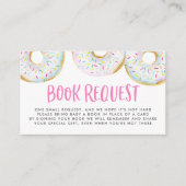 Witte Waterverf Donuts Sprinkles Book Request Informatiekaartje (Voorkant)