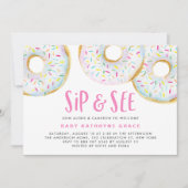 Witte Waterverf Donuts Sprinkles Sip en See Kaart (Voorkant)