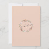 Witte Waterverf Floral BOHO Pampas Grass Tropical Kaart (Achterkant)