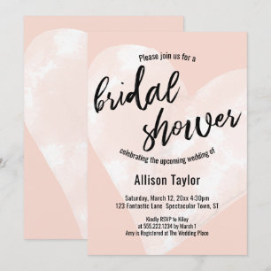 Witte Waterverf Harde zwarte roze Vrijgezellenfees Kaart