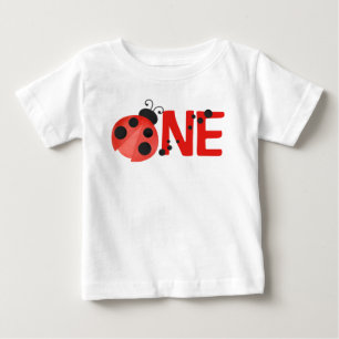 Witte Waterverf lieveheersbeestje ONE 1st birthday