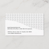 Witte Weave Abstract Patroonachtergrond Visitekaartje (Achterkant)