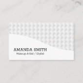 Witte Weave Abstract Patroonachtergrond Visitekaartje (Voorkant)