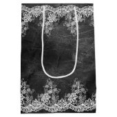 Witte weddenschap op leder medium cadeauzakje (Achterkant)