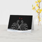 Witte weduwen op zwart kaart (Gele Bloem)