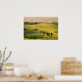 Witte weg in het poster Toscane (Keuken)