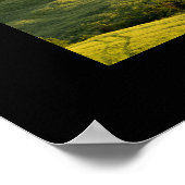 Witte weg in Toscaanse landschap, zwart poster afd (Hoek)