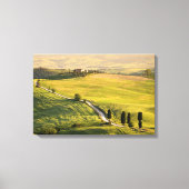 Witte weg in Toscane landschap canvas print (Voorkant)