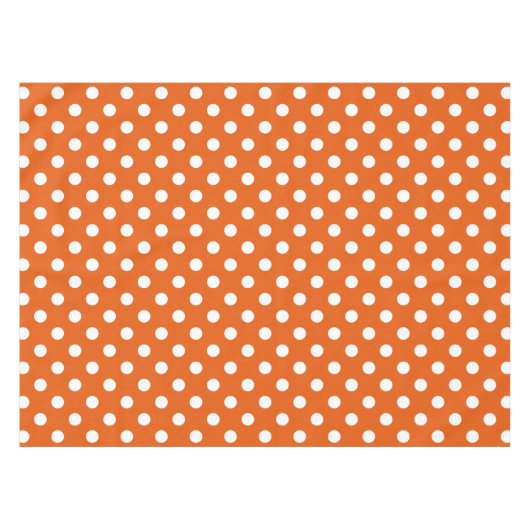 Witte wenkbrauwen op wilde tangerine tafelkleed (Voorkant (Horizontaal))