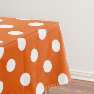 Witte wenkbrauwen op wilde tangerine tafelkleed