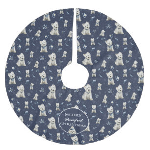 Witte Westie Kerstmis Kerstboom Rok
