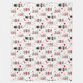 Witte Westie met Accessoires Whimsical Fleece Deken (Voorkant)