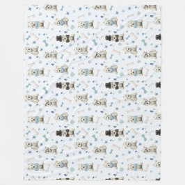 Witte Westie met Accessoires Whimsical Fleece Deken