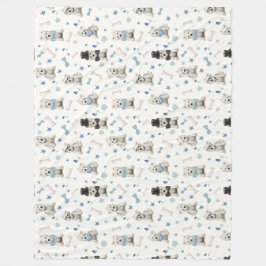 Witte Westie met Accessoires Whimsical Fleece Deken