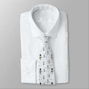 Witte Westie met Accessoires Whimsical Stropdas