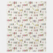 Witte Westies met Accessoires Whimsical Fleece Deken (Voorkant)