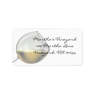 Witte wijn Adres Etiket stickers