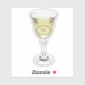 Witte Wijn Custom Cut Decal Sticker w / UW LOGO (Vel)