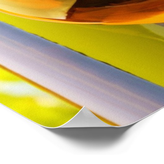 Witte wijn en druiven poster (Hoek)