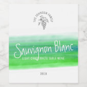Witte wijn groene huis wijnmakers aangepaste label etiket (Enkel label)