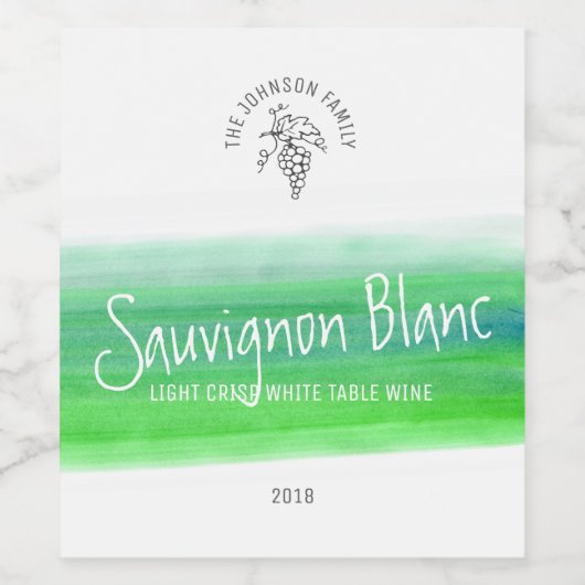 Witte wijn groene huis wijnmakers aangepaste label wijn etiket (Enkel label)