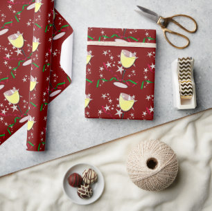 Witte Wijn Kerstmis Cadeaupapier
