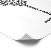 Witte wijn Typografie Kunst in zwart-wit Poster (Hoek)