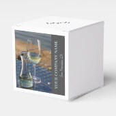 Witte wijndecor voor wijnwinkels, bar of wijnmaker bedankdoosjes (Voorkant Zijde)