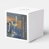 Witte wijndecor voor wijnwinkels, bar of wijnmaker bedankdoosjes (Achterkant)