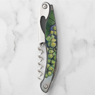 Witte wijnoversteekdruiven Kunst Gepersonaliseerde Kurkentrekker