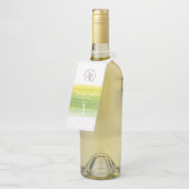 Witte wijnproeverij fles aantal labels (Schuin)