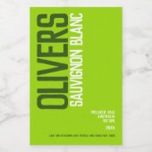 Witte wijntinten van groene wijnmakers tekst mini wijn etiket (Enkel label)