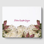 Witte Wildbloem Afro-Amerikaans Gastenboek (Achterkant)