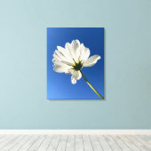 Witte Wilde Bloem Canvas Kunst (Insitu (Houten vloer))