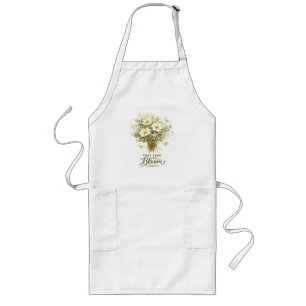 Witte Wilde Bloemen Boeket Botanisch Lang Schort