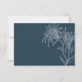 Witte wilde bloemen | Boho chique bruiloft RSVP Kaartje (Achterkant)