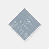 Witte wilde bloemen | Boho chique bruiloft Servet (Hoek)